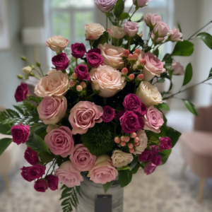 باقة التاج الوردي